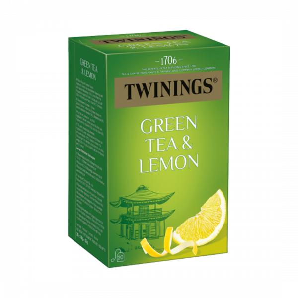 Twinings Gruentee mit Zitrone, Gruentee, Teebeutel im Kuvert, 32g